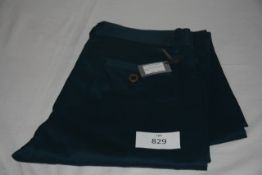 RAKE - chino trousers colour navy size 32 retail Â£155