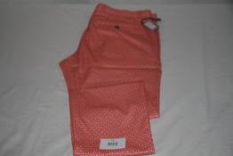 RAKE - trousers colour raspbry size 34 retail Â£225