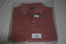 RAKE - polo jumper colour brick size L retail Â£364