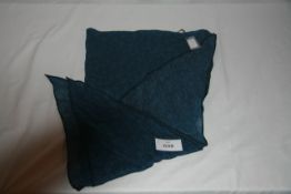 RAKE - wool lozenger scarf colour denim retail Â£165