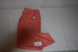 RAKE - trousers colour raspbry size 32 retail Â£225