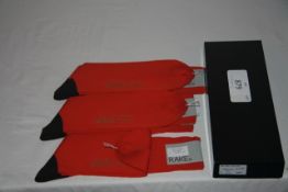 RAKE - 5 pairs of socks colour russet size L retail Â£22 per pair