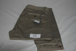 RAKE - chino trouses colour beige size 30 retail Â£155