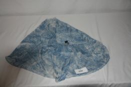 RAKE - lozenger scarf colou blue