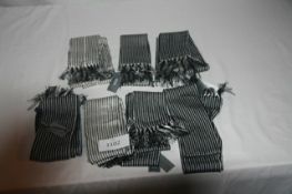 RAKE - scalf x 7 black & white various (very minor imperfections on these