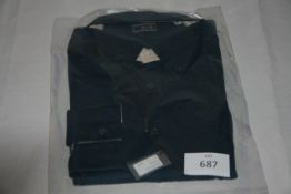 RAKE - shirt colour navy size 17 retail Â£235