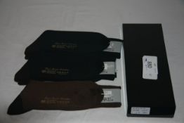 RAKE - 5 pairs of socks 4 black & 1 brown size M retail Â£22 per pair