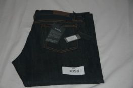 RAKE - jeans colour indigo size 30/35 retail £245