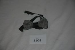 RAKE - knitted silk bow tie colour brown.white