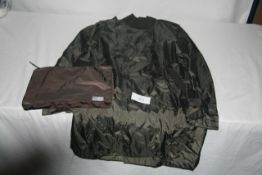 RAKE - double breasted long travel mac colour brown with bag size 48 retail Â£745