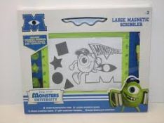 12 x Monsters university Large Magnetic Scribbler. Includes: 1 x Magnetic scribbler, 4 Magnetic