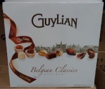 10 boxes of Guylian Luxury Belgian Classics - Each box contains 76 chocolates and is 880 Grams.