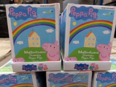 180 x Boxes of Peppa Pig multi vitamins. RRP Â£540. Each box contains a weeks supply of chewy