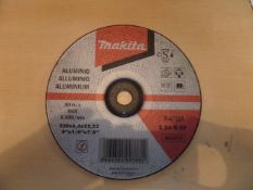 20 x Makita Aluminium grinding/cutting disks. 230 x6,4x22,23. 9Inch x1/4inch x 7/8inch. Very high