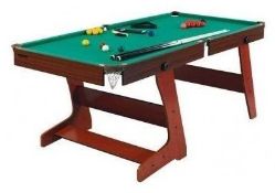 1 x Pallet to contain 7 x Hypro 6 foot folding pool/snooker tables. Complete with all balls, table
