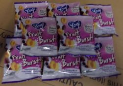 1,000 x  Packs of Yogi Fruit burst yogurt coated snacks. 20g packets. Date: 23/03/2015. New and