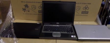 3 x Assorted Dell Laptops. All with windows 7 for refurbished Laptops. Unchecked/ Untested