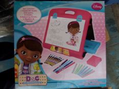 3 x Disney Doc McStuffins Travel art easels. New and Boxed.  Each set contains 1 x travel art easel,