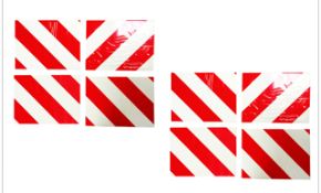 CAR DOOR and BUMPER PROTECTORS (20pcs) - Brand New  Self adhesive foam Colour: Red/White Size: 240mm