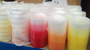 x50 - LED 2 Colour Gradient Wave Design Candles - Various Colours - AR5858-3 - 73mm x 127mm High