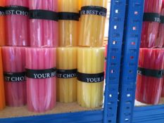 x75 - Grooved Scented Candle - Various Colours/Scents - Each Candle Single Coloured - AR5414-3 -