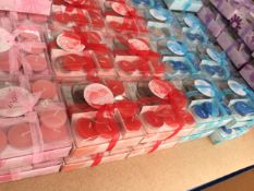 x100 - Tealight Candle Set with Glass Holder - EACH SET BOX SIZE: 115x115x50mm - AR5400 BRAND NEW