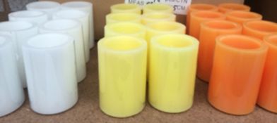 x50 - LED Solid Colour Candle - Various Colours - AR5860-2 - 70mm x 100mm High BRAND NEW