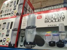 x6 - Amazing Bullets - 21pc Sets - Chops, Mixes, Blends, Whips, Grinds and much more - BRAND NEW