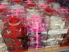 x100 - Decorative Candle Holders - Various Colours - Boxed with Ribbon - AR14070 BRAND NEW