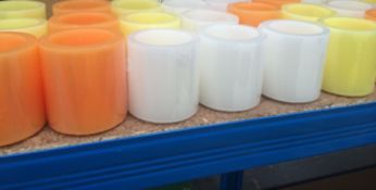 x50 - LED Solid Colour Candle - Various Colours - AR5860-1 - 70mm x 75mm High BRAND NEW