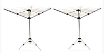 Aluminium Lightweight Free Standing Indoor/Outdoor Rotary Airer (10pcs) - Brand New  This 3 arm