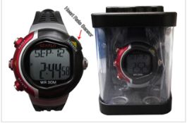 Heart Sensor Watches (20pcs) - Brand New Colour: Red/Black  This heart rate monitor watch from