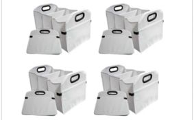 Folding Car Boot Organisers (40pcs) - Brand New Colour: White  This 3 compartment folding car boot