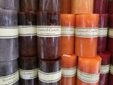 x75 - Cylinder Pure Colour Candle (Various Colours/Scents) Scented Pillar Candle - AR5395-3 - 67mm x