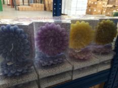 x150 - Lotus Flower Scented Candles - Various Colours/Scents - Each Candle Single Coloured -
