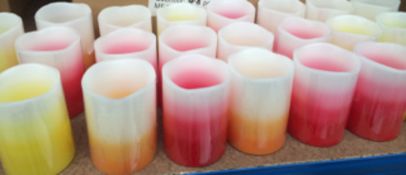 x50 - LED 2 Colour Gradient Wave Design Candles - Various Colours - AR5858-2 - 73mm x 100mm High