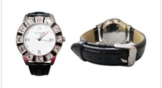 Womens White Dial Dress Watch (30pcs) - Brand New  White Dial Dress Watch with a diamond look dial