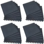 12 x  Packs of Solid Eva Mats - 72 tiles (288 Square Feet) - Colour: Black - BRAND NEW