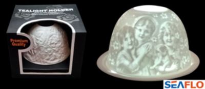 x50 - BRAND NEW Beautifully Designed White Porcelain Candle Holders. Illuminates a Family Portrait