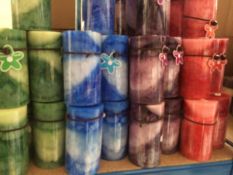 x75 - Shadow Design Colour (Various Colours/Scents) Scented Pillar Candle - AR5396-3 - 67mm x