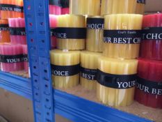 x100 - Grooved Scented Candle - Various Colours/Scents - Each Candle Single Coloured - AR5414-1 -