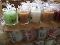 x100 - Candles in Glass Holder - Various Colours/Scents - Each Candle Single Coloured - AR5428 -