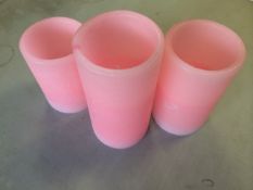 x30 PARAFFIN WAX LED CANDLES - BRAND NEW - Colour: Pink - flameless - paraffin wax - Size: 75mm x