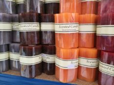 x100 - Flower Design Scented Candles - Various Colours - AR5394-1  - 70mm x 75mm High BRAND NEW