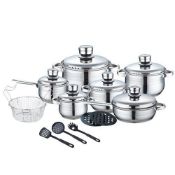 Royalty Line Switzerland 18 Piece Stainless Steel Cookware Set