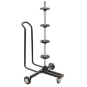 CAR ALLOY 4 WHEEL MOBILE TYRE STORAGE TREE/STAND TROLLEY WINTER/SUMMER HOOK/RACK