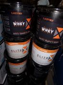 10 x 2.25KG Tubs of Matrix Protein powder. Flavours may vary (chocolate, strawberry etc) UNCHECKED