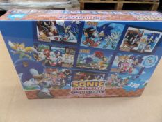 12 x Sonic the Hedgehog 9 In 1 puzzles. 2.9M max 390 piece puzzle. Colour coded backs to the