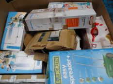 1 x Large Pallet to contain: 10 in 1 steam mops, battery bank, 12 star sting lights set, body