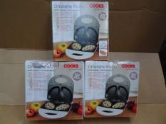 3 x Cooks Professional Omelette Makers. 'Perfect results, minimum effort' Unchecked/Untested boxed